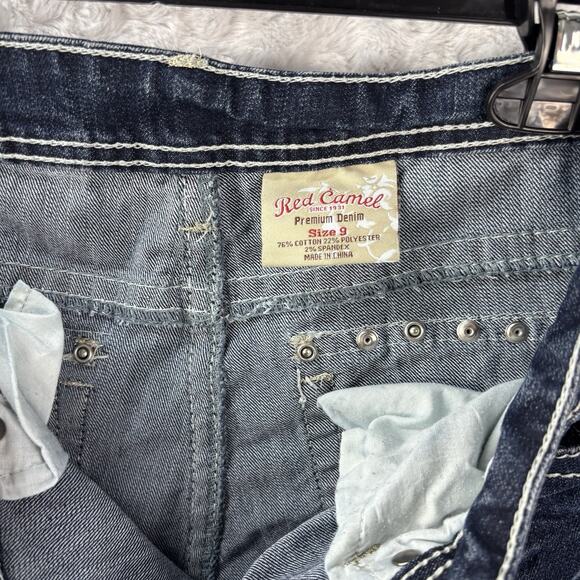 Red Camel Jeans junior Size 9 Regina Boot Cut Soft Stretch Dark Wash Embroidered - Picture 7 of 8